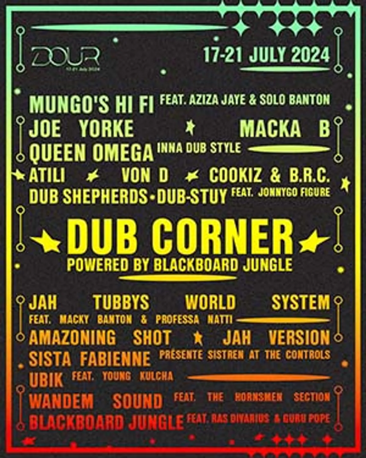 Dub en reggae zijn helemaal terug van nooit weg geweest op Dour 2024!