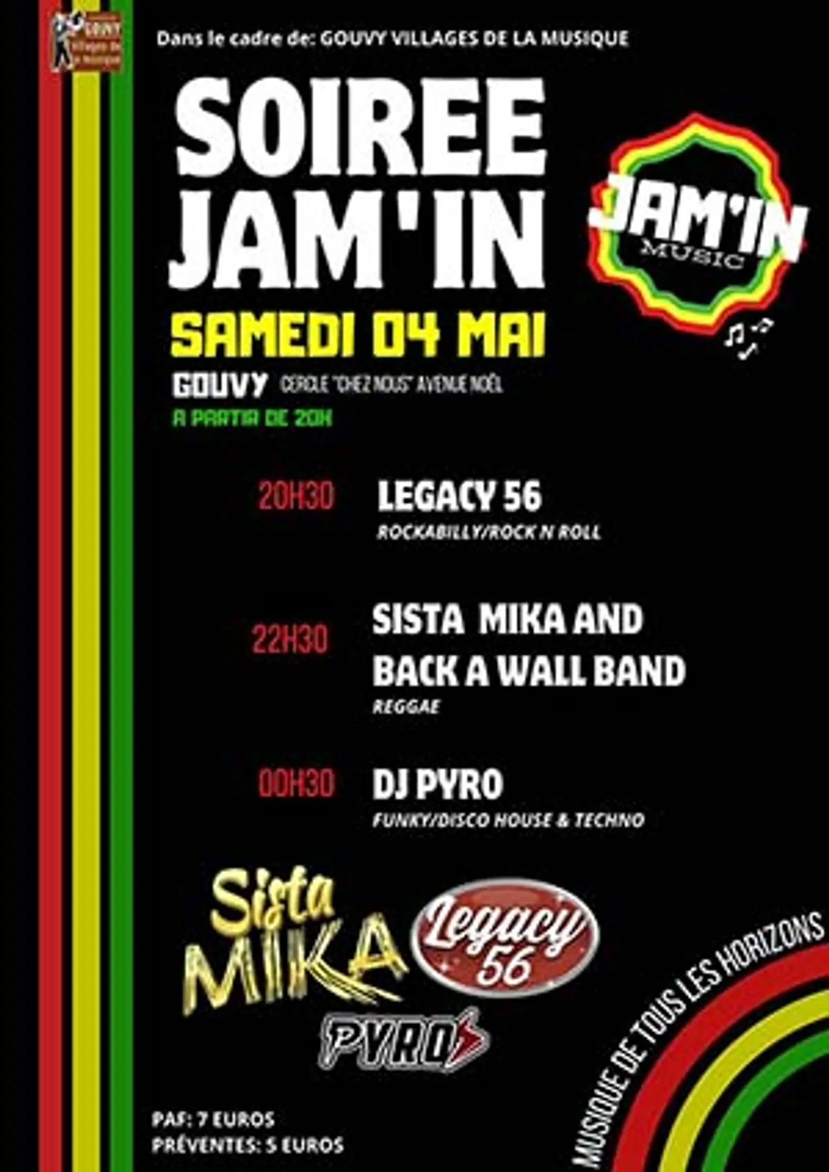 L'ASBL Jam'in a contenté le public au Cercle Chez Nous de Gouvy avec la chanteuse Sista Mika et les musiciens du Back A Wall Band!