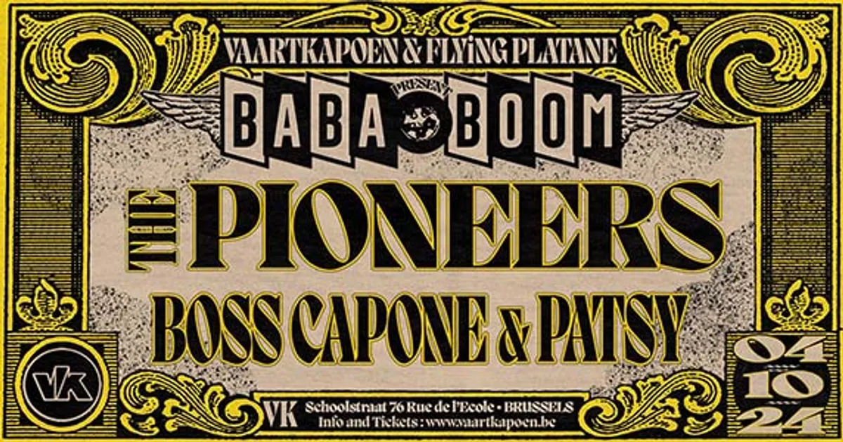 Flying Platane zorgt voor avondje nostalgie met The Pioneers + Boss Capone & Patsy tijdens Baba Boom in Vaartkapoen!