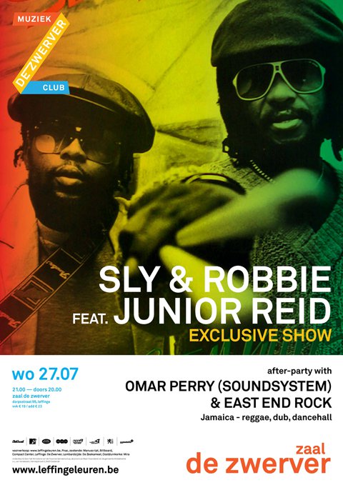 Sly & Robbie ft. Jr. Reid: legendes in Leffinge!