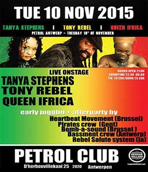 Volle Petrol voor Queen Ifrica & Tony Rebel (+ Tanya Stephens)