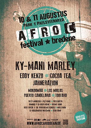 Ky-Mani Marley en Cocoa Tea kleuren affiche van Afro-C