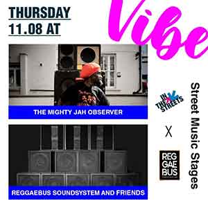 The Mighty Jah Observer & Reggaebus: soundsystem VIBE, IN THE STREETS # BXL