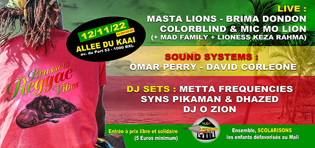 Brussels Reggae Vibes: voor het goede doel @ Allee Du Kaai