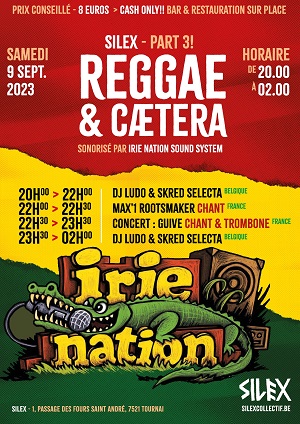 Le mur de son d'Irie Nation comble les massives aux Fours à Chaux de Tournai!